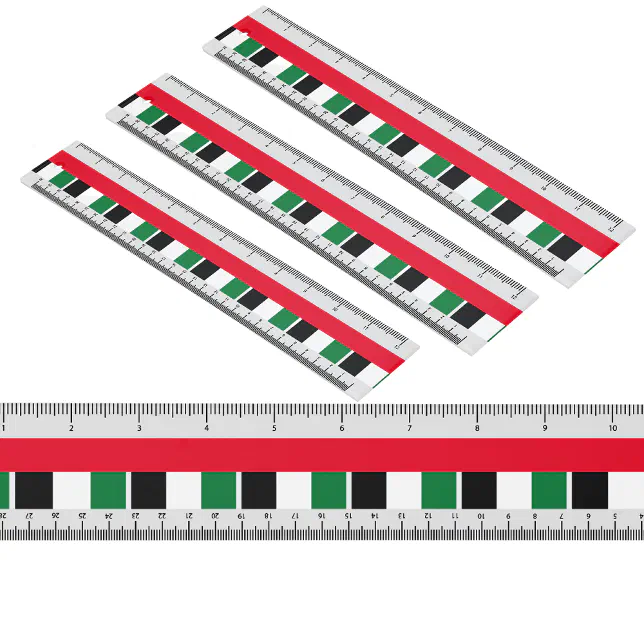 Uae Ruler Vector Picture Patriotic United Arab Emirates Flag Ruler | Zazzle