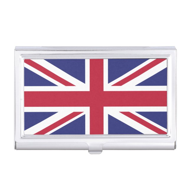Patriotic United Kingdom Flag Business Card Case (Front)