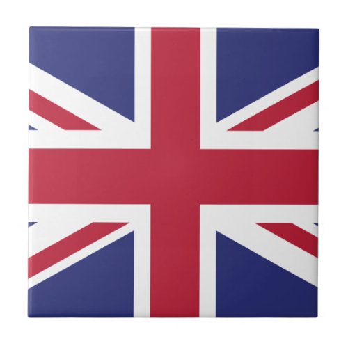 Patriotic United Kingdom Flag Ceramic Tile