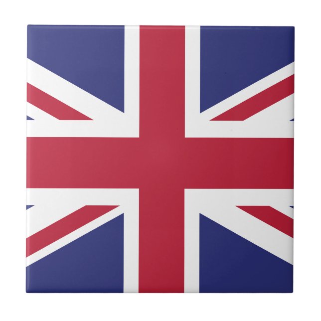 Patriotic United Kingdom Flag Ceramic Tile (Front)