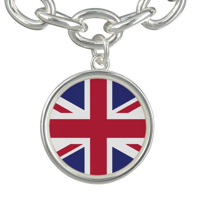 Patriotic United Kingdom Flag Charm Bracelet (Design)