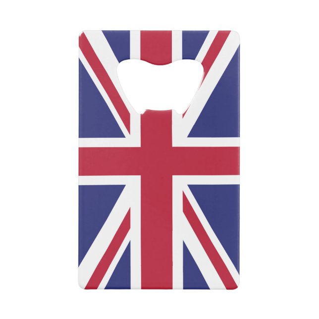 Patriotic United Kingdom Flag Credit Card Bottle Opener (Front)