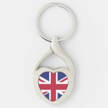 Patriotic United Kingdom Flag Keychain by topdivertntrend at Zazzle