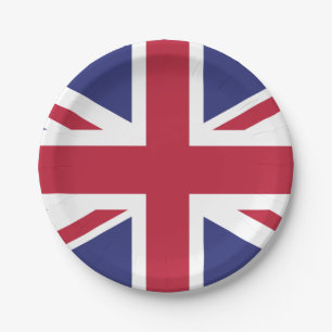 Patriotic United Kingdom Flag Paper Plates