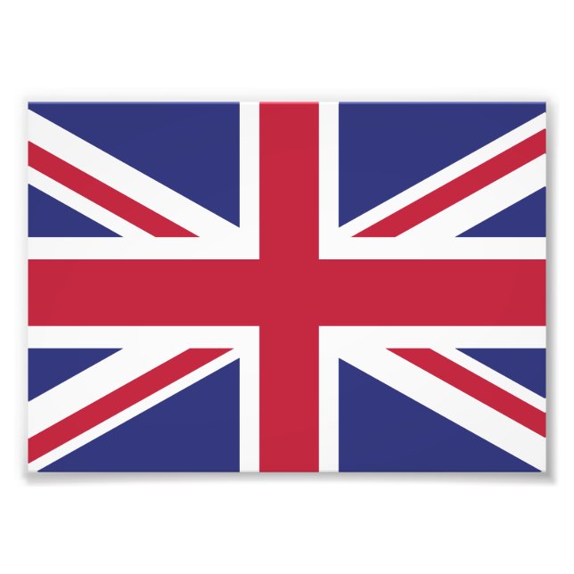 Patriotic United Kingdom Flag Photo Print (Front)