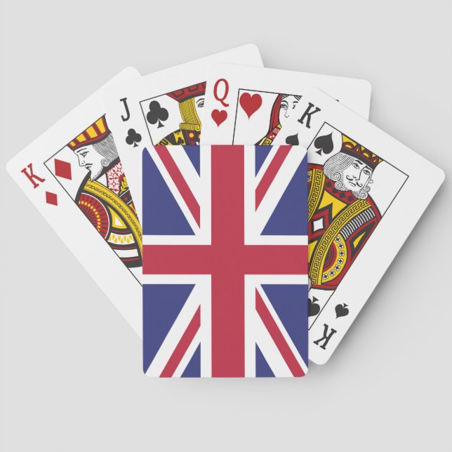 Patriotic United Kingdom Flag Poker Cards (Back)
