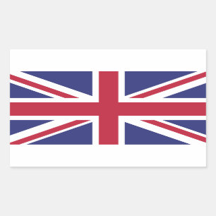 Patriotic United Kingdom Flag Rectangular Sticker