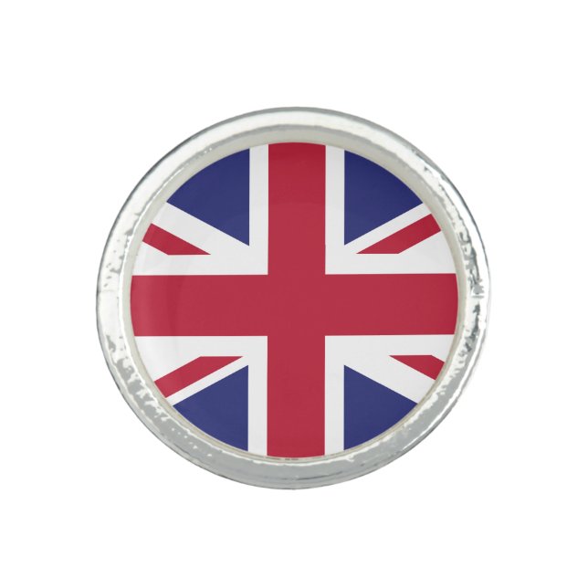 Patriotic United Kingdom Flag Ring (Front)