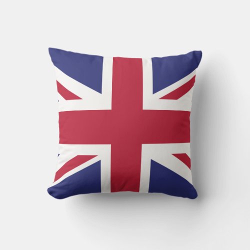 Patriotic United Kingdom Flag Throw Pillow