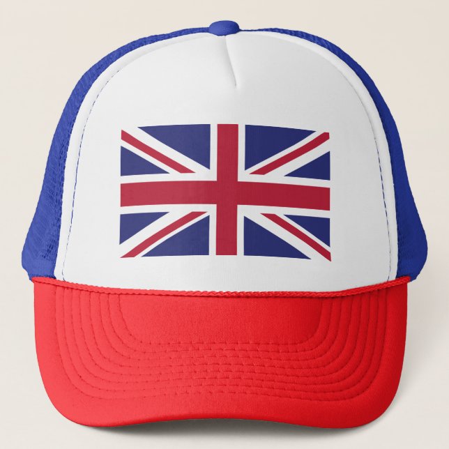 Patriotic United Kingdom Flag Trucker Hat (Front)