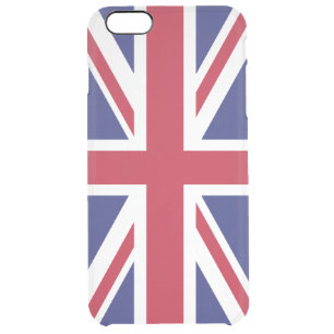 Patriotic United Kingdom Flag Clear iPhone 6 Plus Case