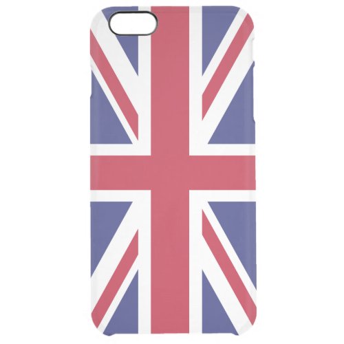 Patriotic United Kingdom Flag Clear iPhone 6 Plus Case