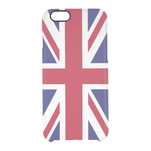 Patriotic United Kingdom Flag Clear iPhone 66S Case