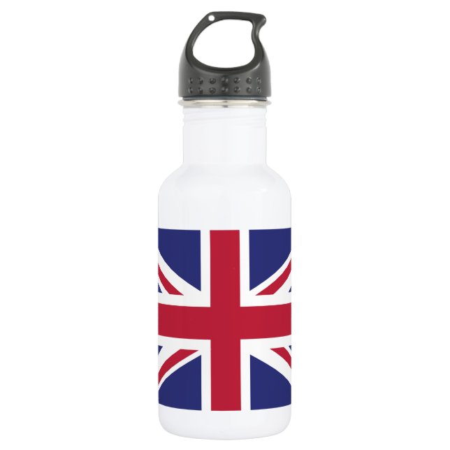 Patriotic United Kingdom Flag Water Bottle (Front)