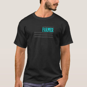 Patriotic Us American Flag Farmer Flag T-Shirt