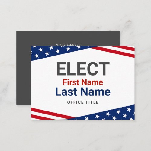 Patriotic US Election Campaign Business Card