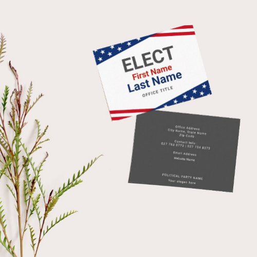 Patriotic US Election Campaign Business Card