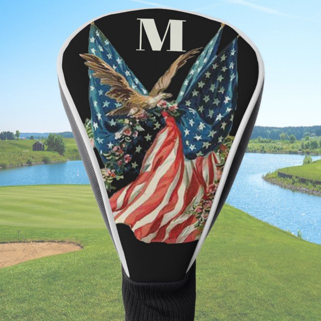 Patriotic US Flag And Eagle American Flag Golf Head Cover (Creator Uploaded)