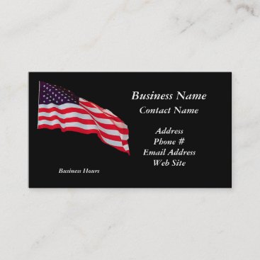 Patriotic US Flag Business Cards