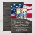 Patriotic US Flag Custom Photo Military Graduation Invitation | Zazzle