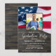 Patriotic US Flag Custom Photo Military Graduation Invitation | Zazzle
