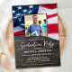 Patriotic US Flag Custom Photo Military Graduation Invitation | Zazzle