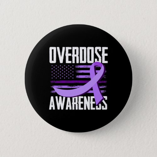 Patriotic US Flag Drug Overdose Opioid Overdose Aw Button