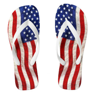 Patriotic US Flag Flip Flops