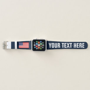Patriotic US flag of America Apple watch strap