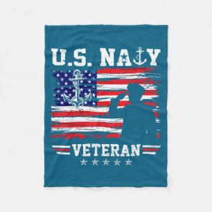 Patriotic us naval veteran flag usa sailor aircraf fleece blanket