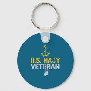 Patriotic us naval veteran since 1775 anchor proud keychain