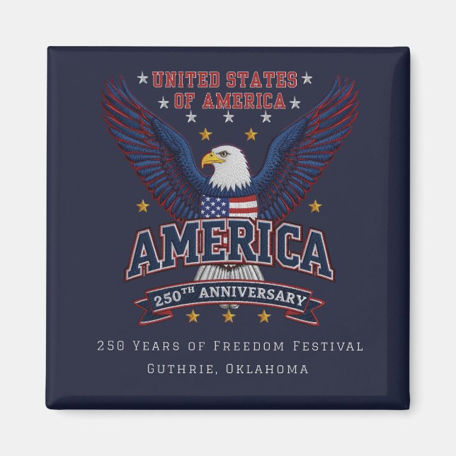 Patriotic USA 250 Celebration Custom Magnet (Front)