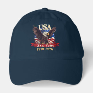 Patriotic USA 250th 1776-2026 American Flag Eagle Hat