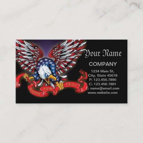 patriotic USA American Eagle Business Card