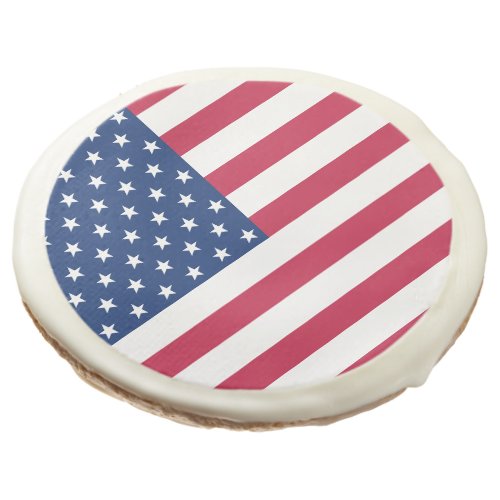 Patriotic USA American Flag 4th of July Party Sugar Cookie