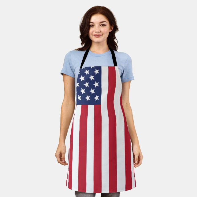 Patriotic USA American Flag Apron (Worn)