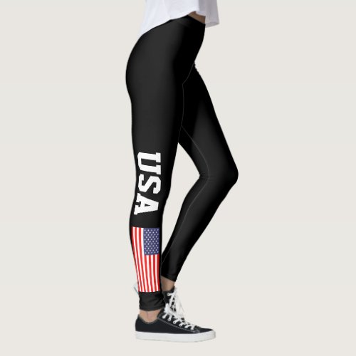 Patriotic USA American flag custom color leggings