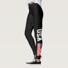 Patriotic USA American flag custom color leggings