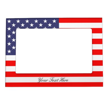 Patriotic USA American flag magnetic photo frame