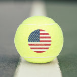 Patriotic USA American Flag Monogram Personalized Tennis Balls<br><div class="desc">The American, Stars and Stripes, Old Glory, Star-Spangled Banner, USA flag, custom, personalized, beautiful elegant faux gold typography script, name monogram / initials, 3 x regulation size tennis balls, to show your pride, patriotism, love. Simply enter your name / family name / company name / initials / monogram, to customize....</div>