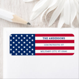 30 American Bald Eagle USA Flag Personalized Return Address Labels – Crafty Smafty