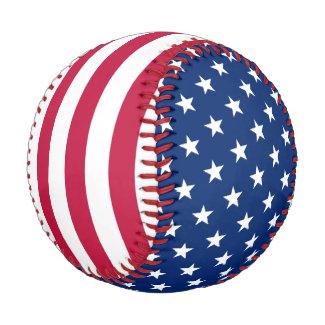Patriotic USA American Flag Stars Stripes Baseball