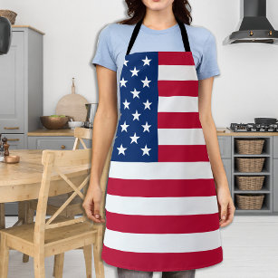 Patriotic USA American Flag Stars Stripes BBQ Apron