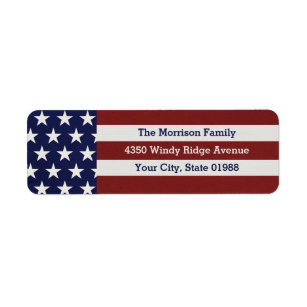 30 Custom Patriotic Flag Blessings Personalized Address Labels