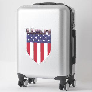 Patriotic USA American Flag Sticker