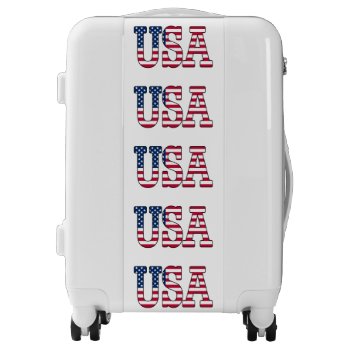 Patriotic Usa American Flag Suitcase by Classicville at Zazzle