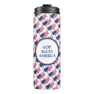 Patriotic USA AMERICAN Flag Thermal Tumbler