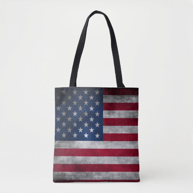 Patriotic USA American flag Tote Bag (Front)