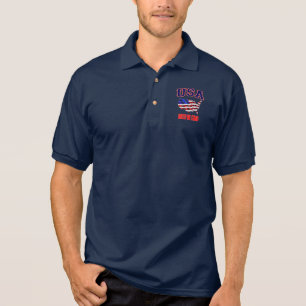 Patriotic USA American Flag United We Stand Polo Shirt
