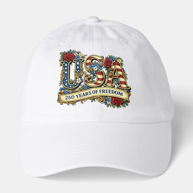 Patriotic USA - America's 250th Anniversary Hat (Front)